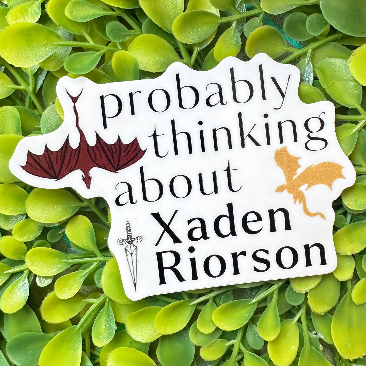 Probably Thinking About Xaden Riorson Sticker (Fourth Wing)