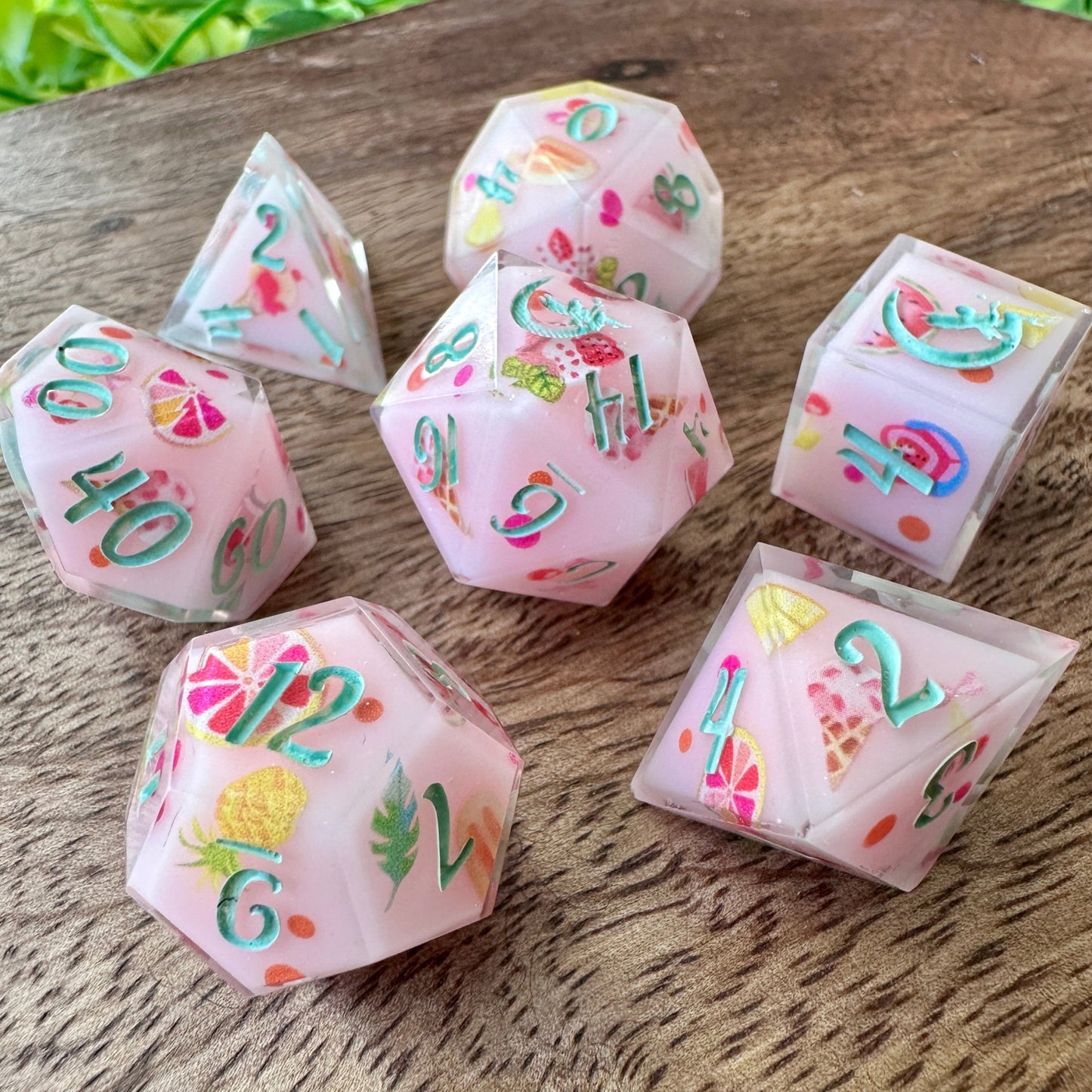 "Summer Delights" 7pc Dice Set