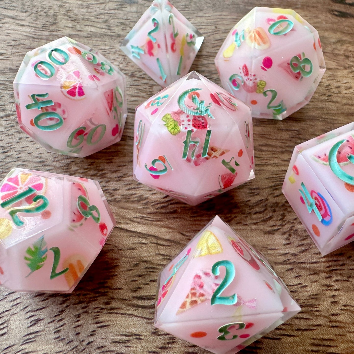 "Summer Delights" 7pc Dice Set