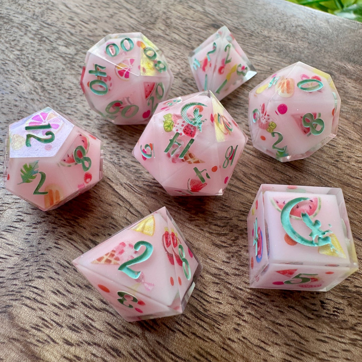 "Summer Delights" 7pc Dice Set