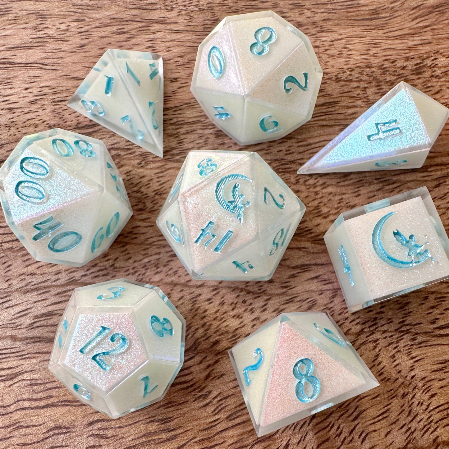 "Enchanted Frost" 8pc Dice Set