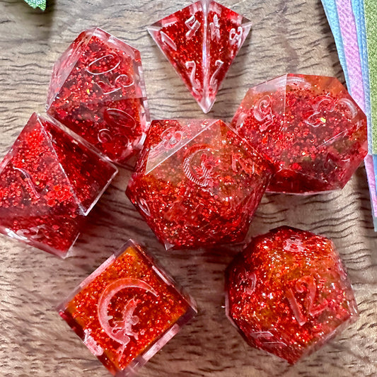 RAW Ruby Slipper Dice Kit - 7 piece set