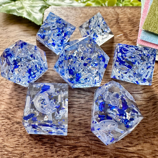 RAW Sapphire Storm Dice Kit - 7 piece set