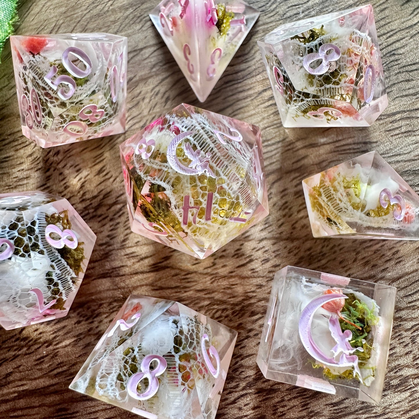 "First Blush" 8pc Dice Set