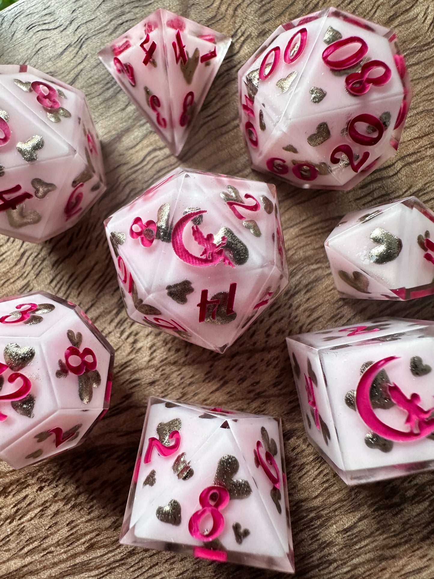 "Champagne Problems" 8pc Dice Set