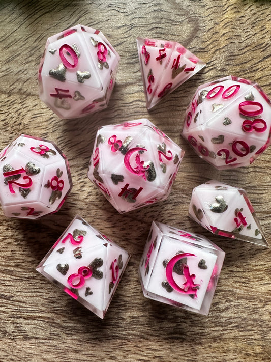 "Champagne Problems" 8pc Dice Set