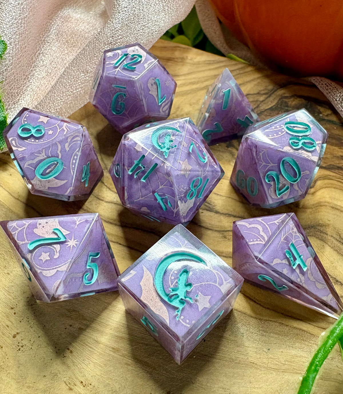 "Silver Spell" Dice Set 💍💜