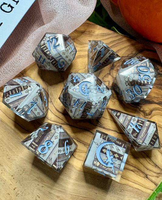 "Morally Grey" Bookshelf Dice Set