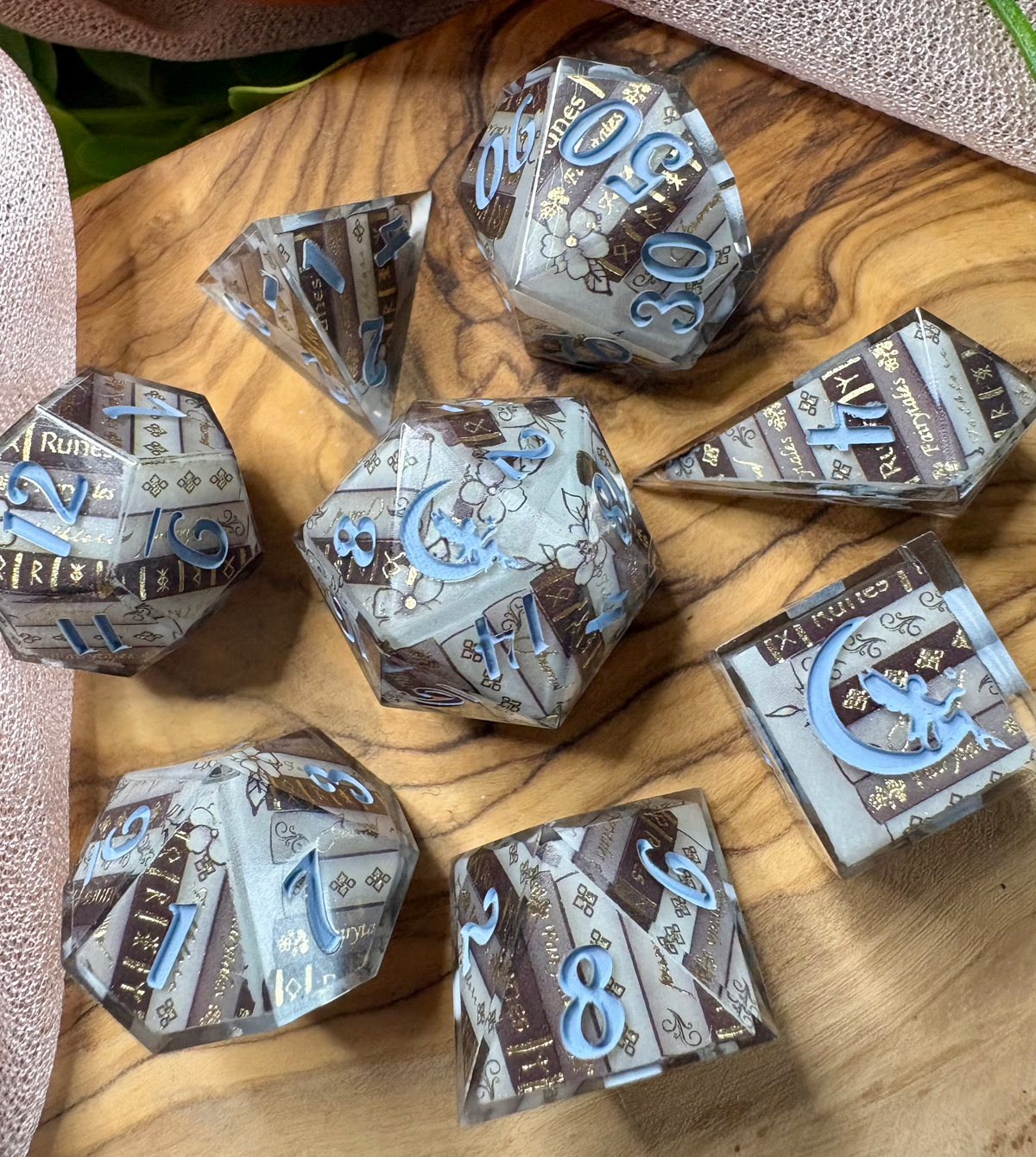 "Morally Grey" Bookshelf Dice Set