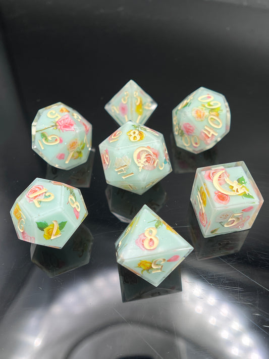 "Afternoon Tea" 7pc Dice Set