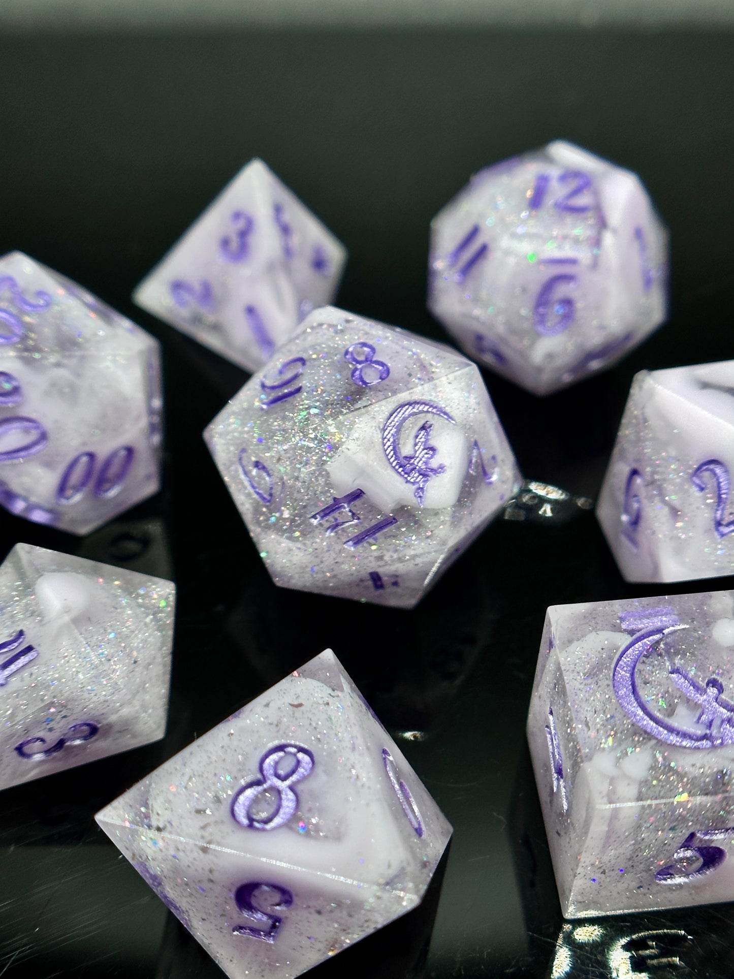 "Lavender Haze" 8pc Dice Set