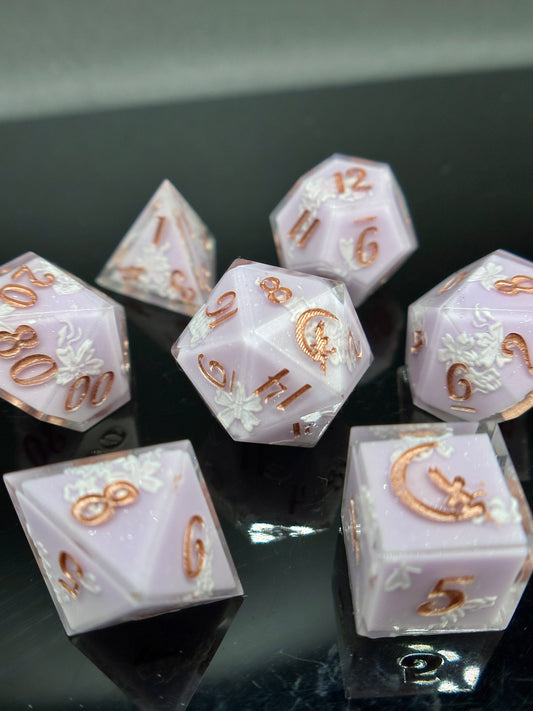 "Lavender Milk Bath" 7pc Dice Set