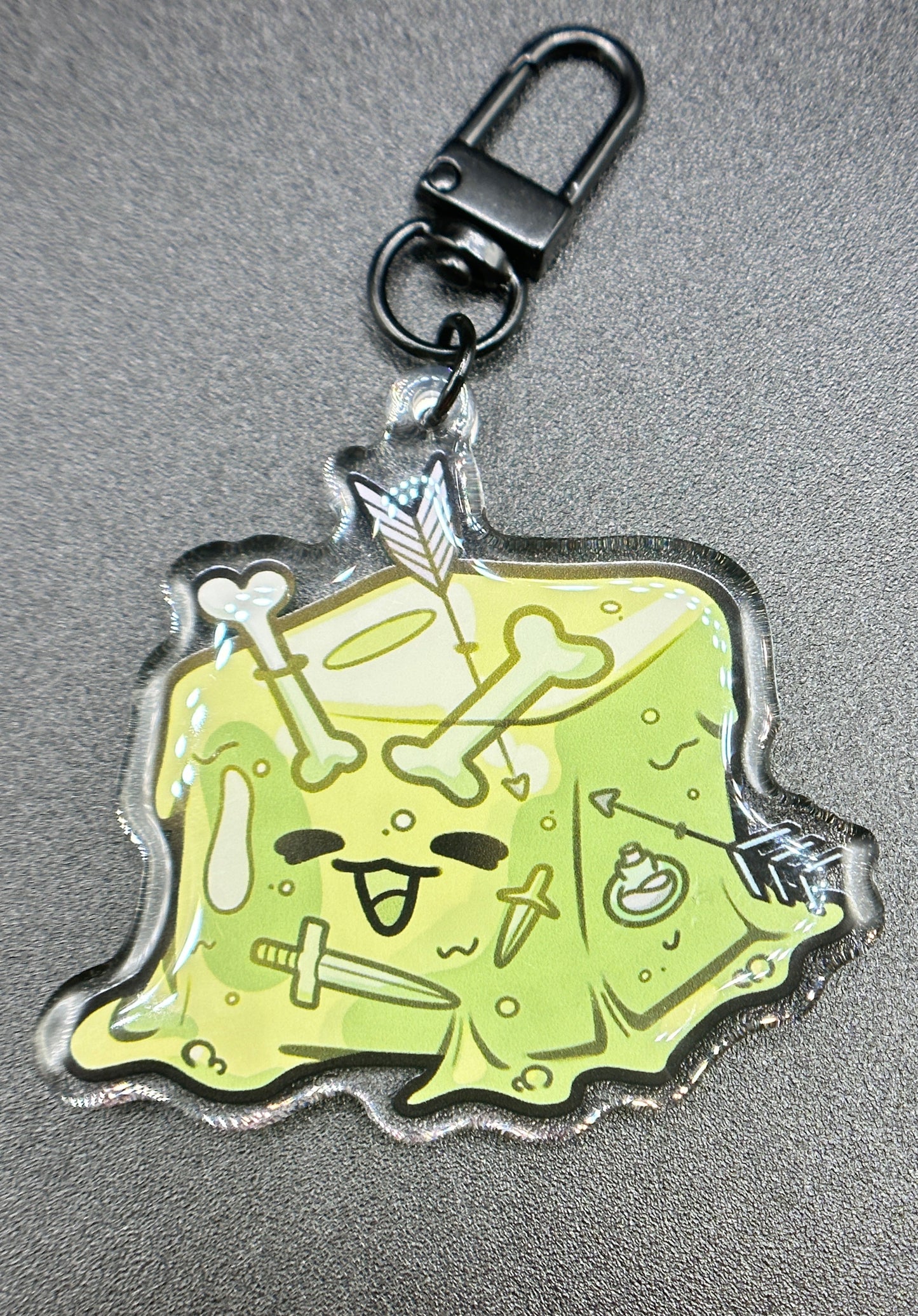 Gelatinous Cube Keychain