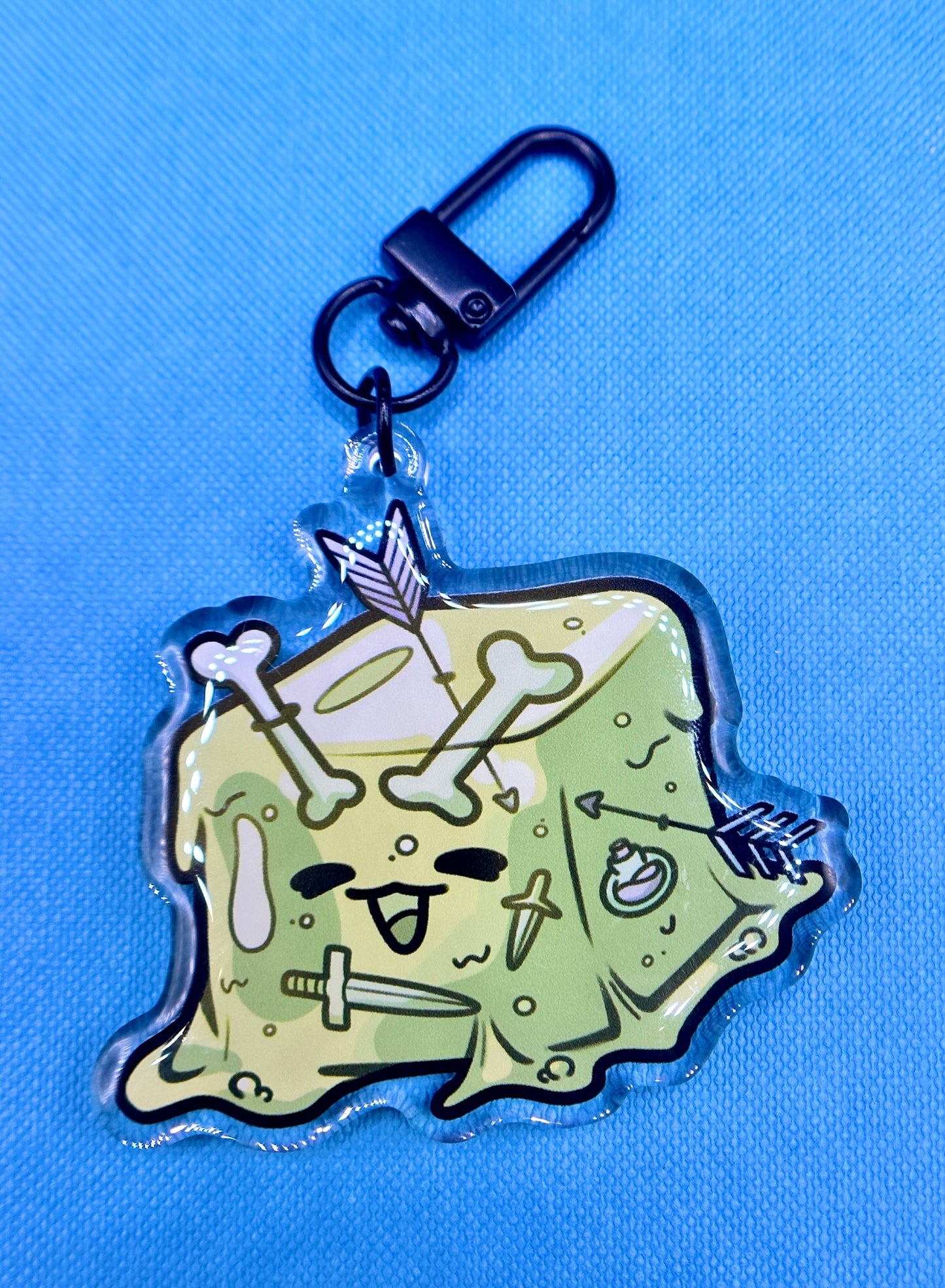 Gelatinous Cube Keychain