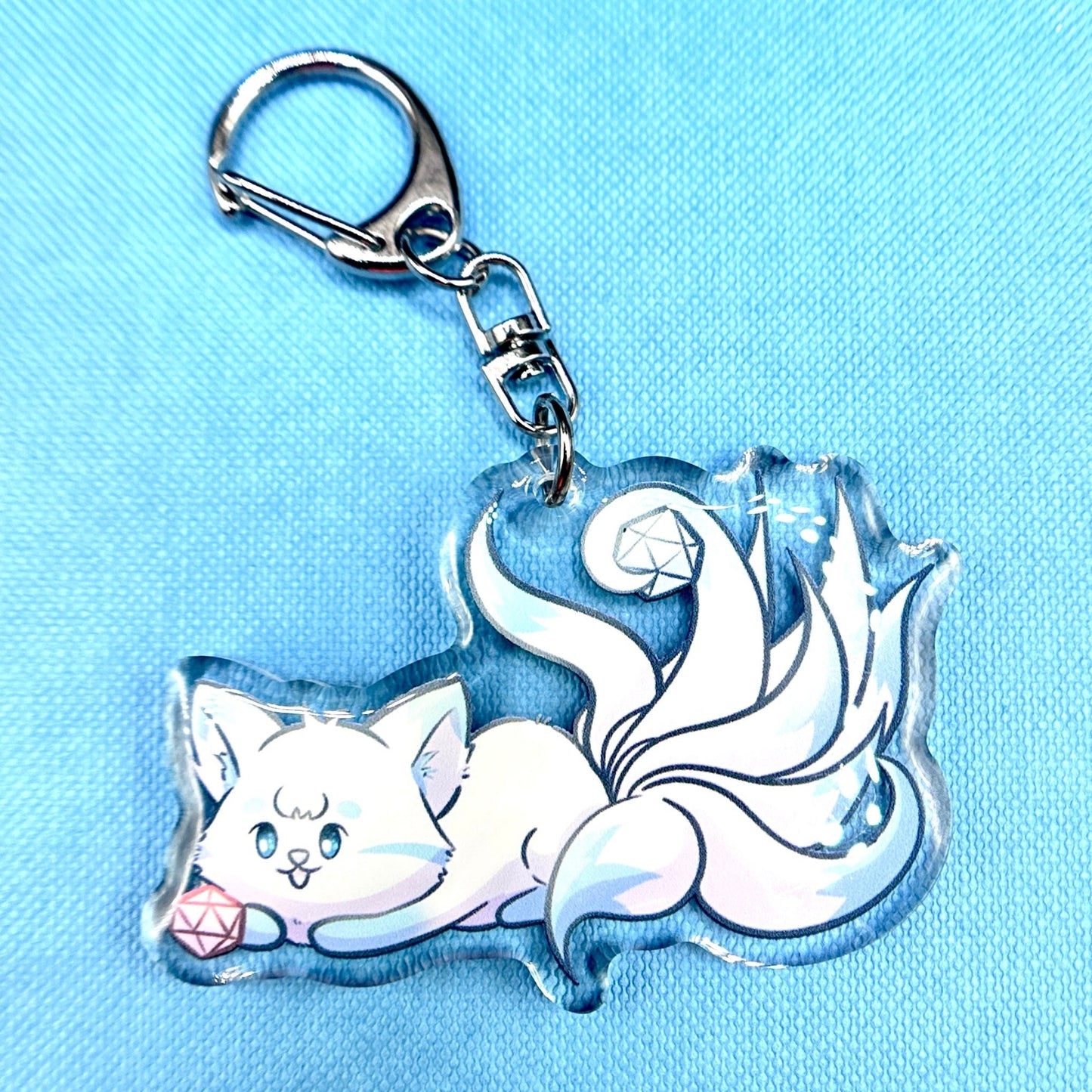 Dice Kitsune Keychain