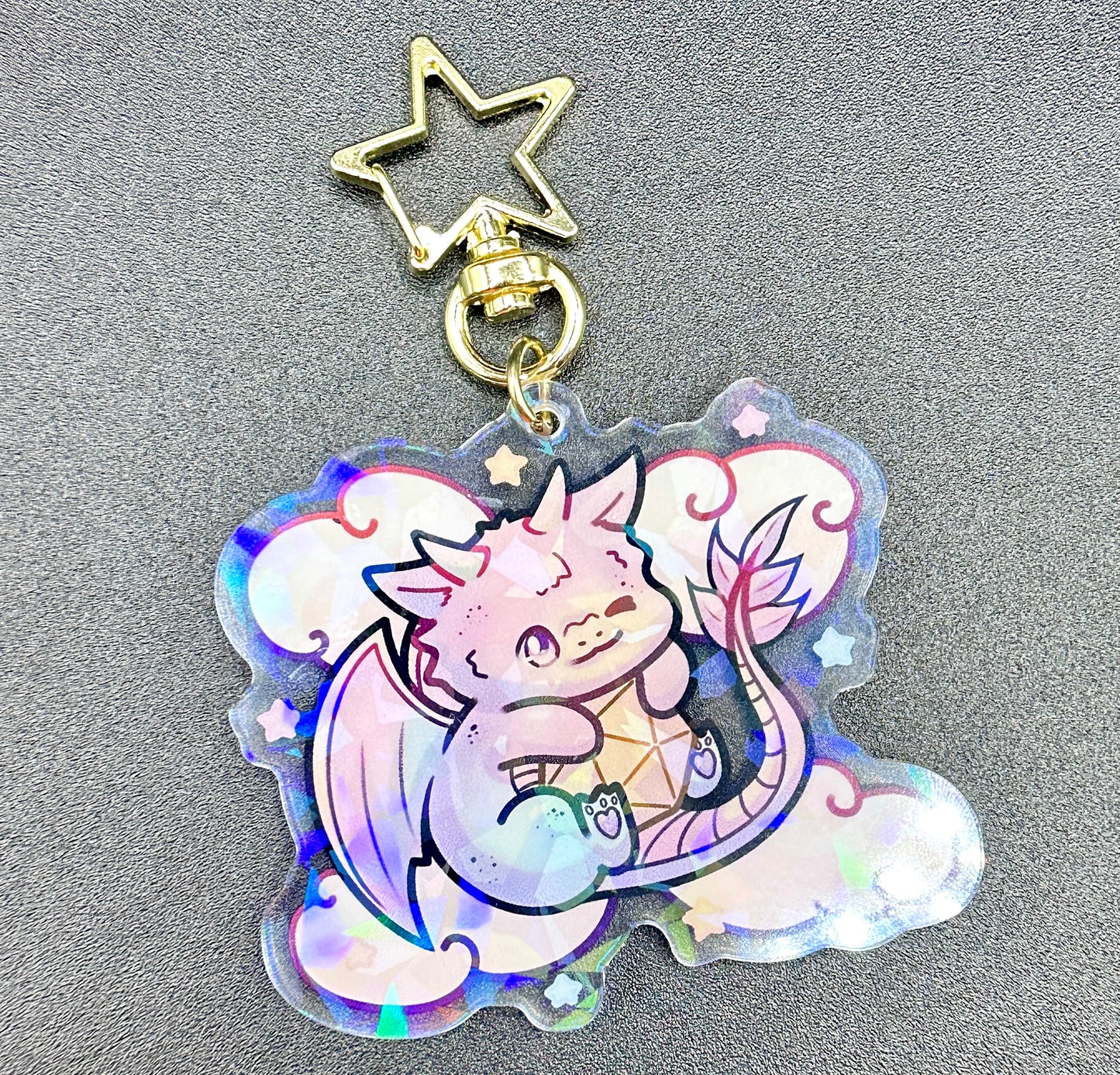 Rainbow Dream Dragon Keychain