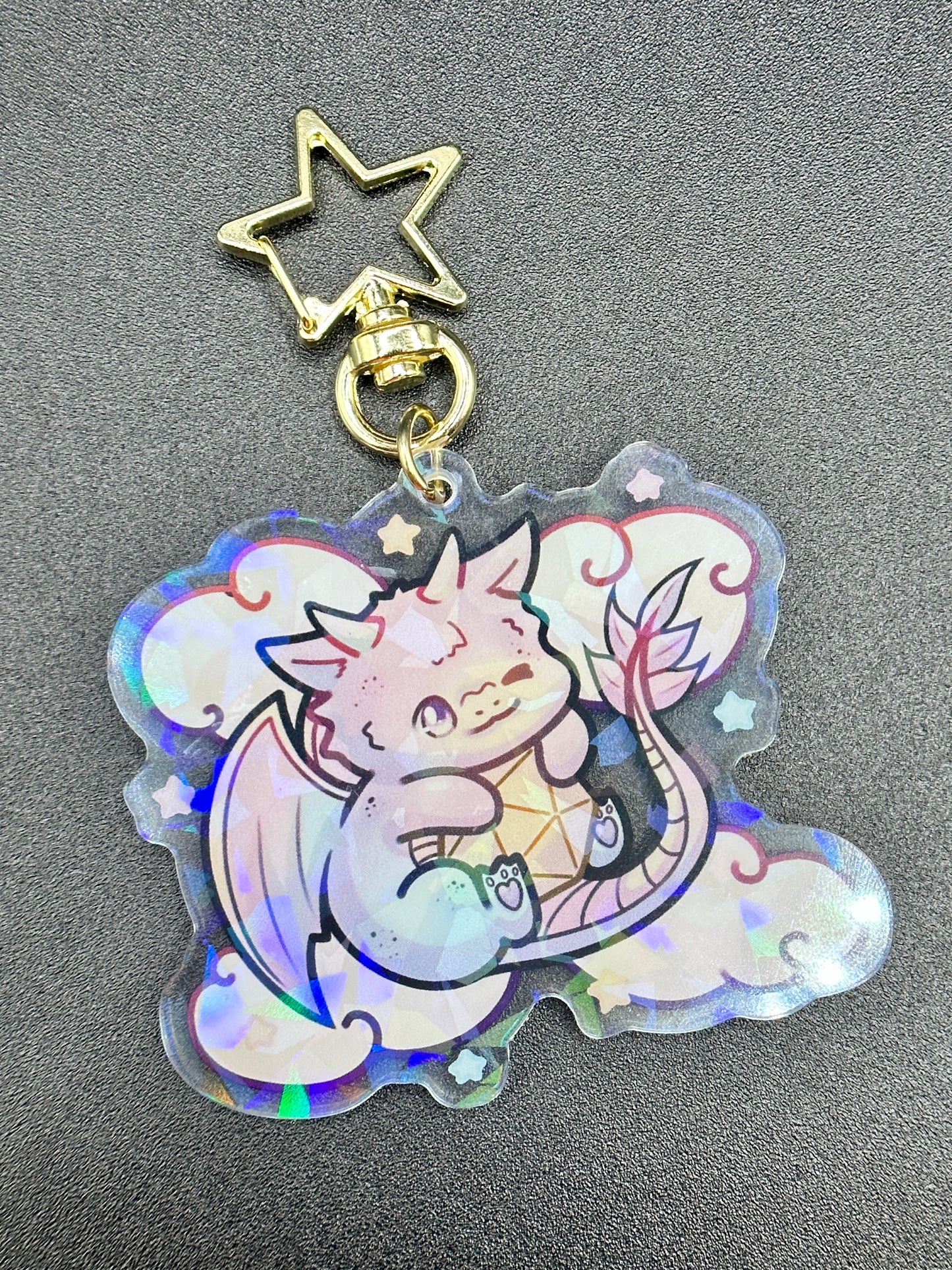 Rainbow Dream Dragon Keychain