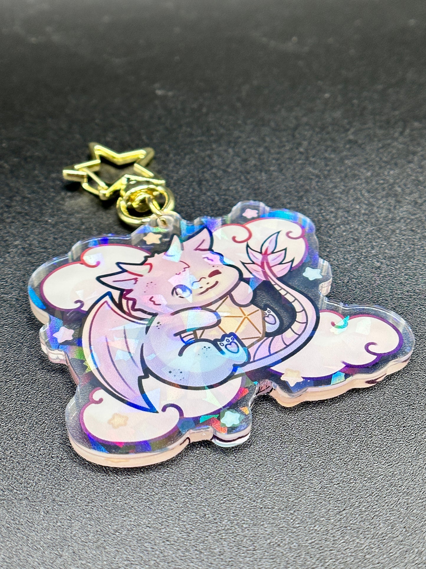 Rainbow Dream Dragon Keychain