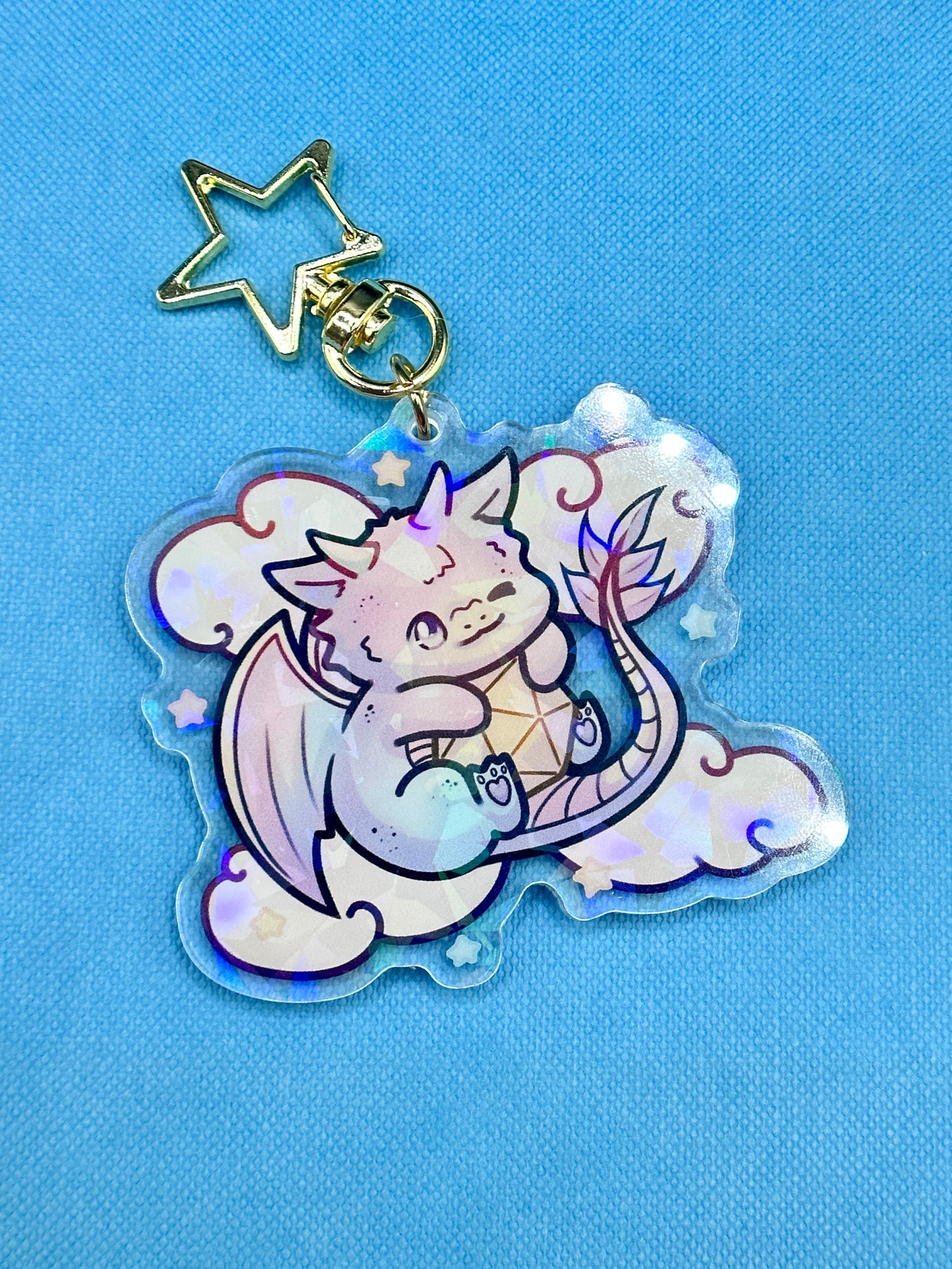 Rainbow Dream Dragon Keychain