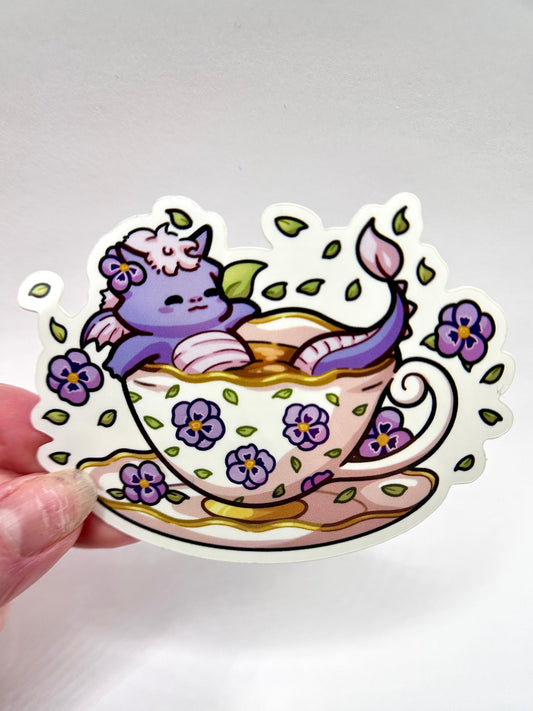 Purple Teacup Dragon Sticker