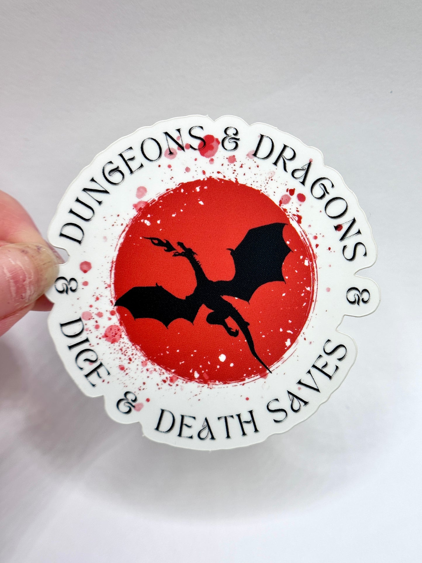 D&D & Dice & Death Saves Sticker