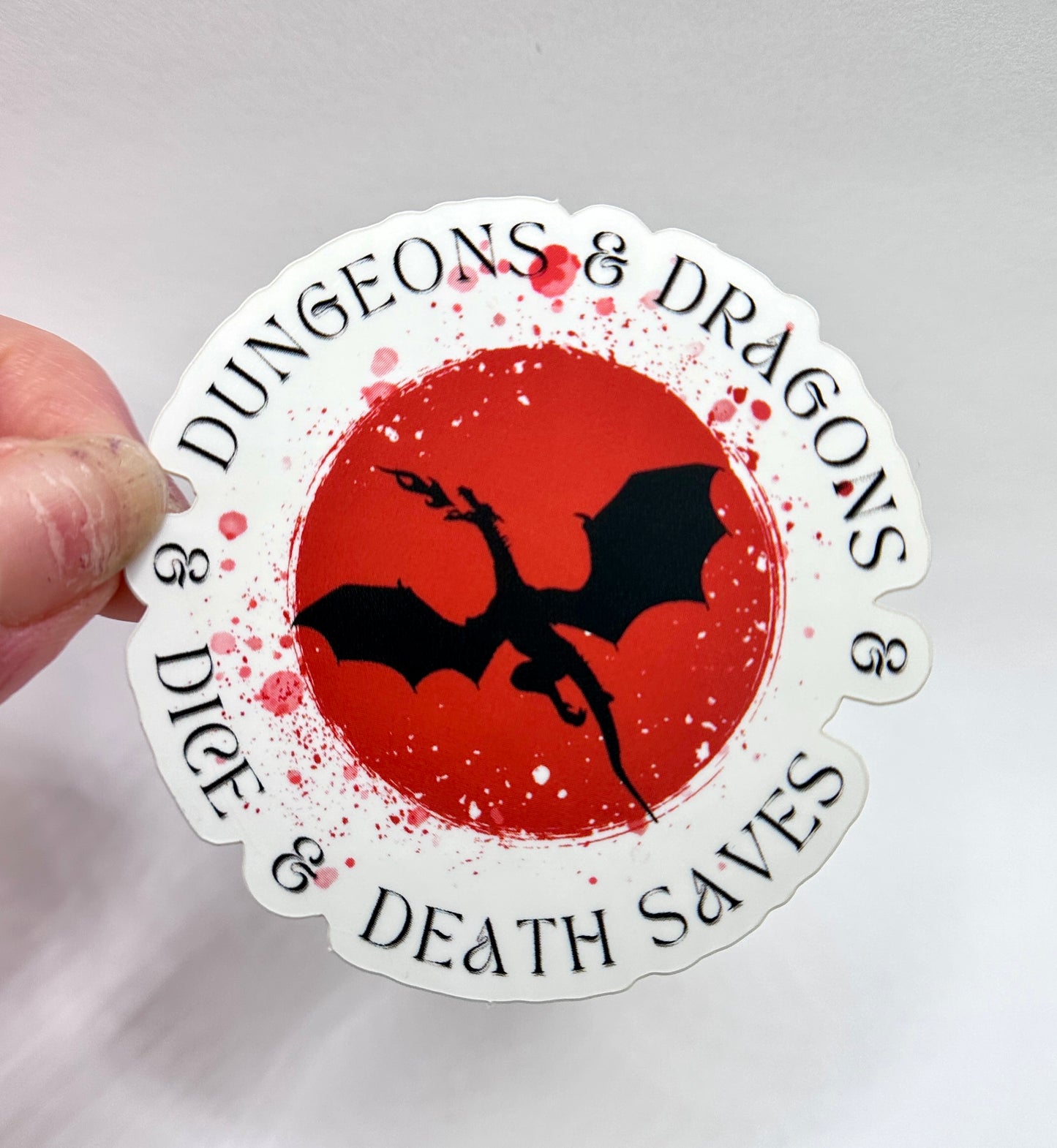 D&D & Dice & Death Saves Sticker