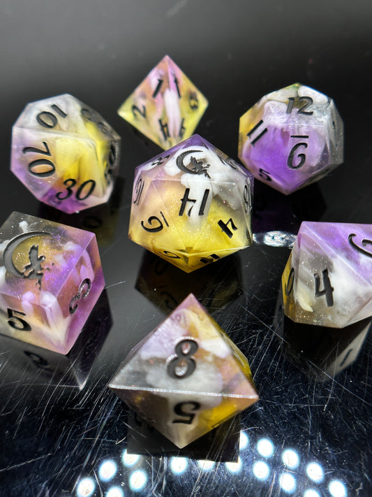 "Fusion" 7Pc NonBinary Pride Dice Set