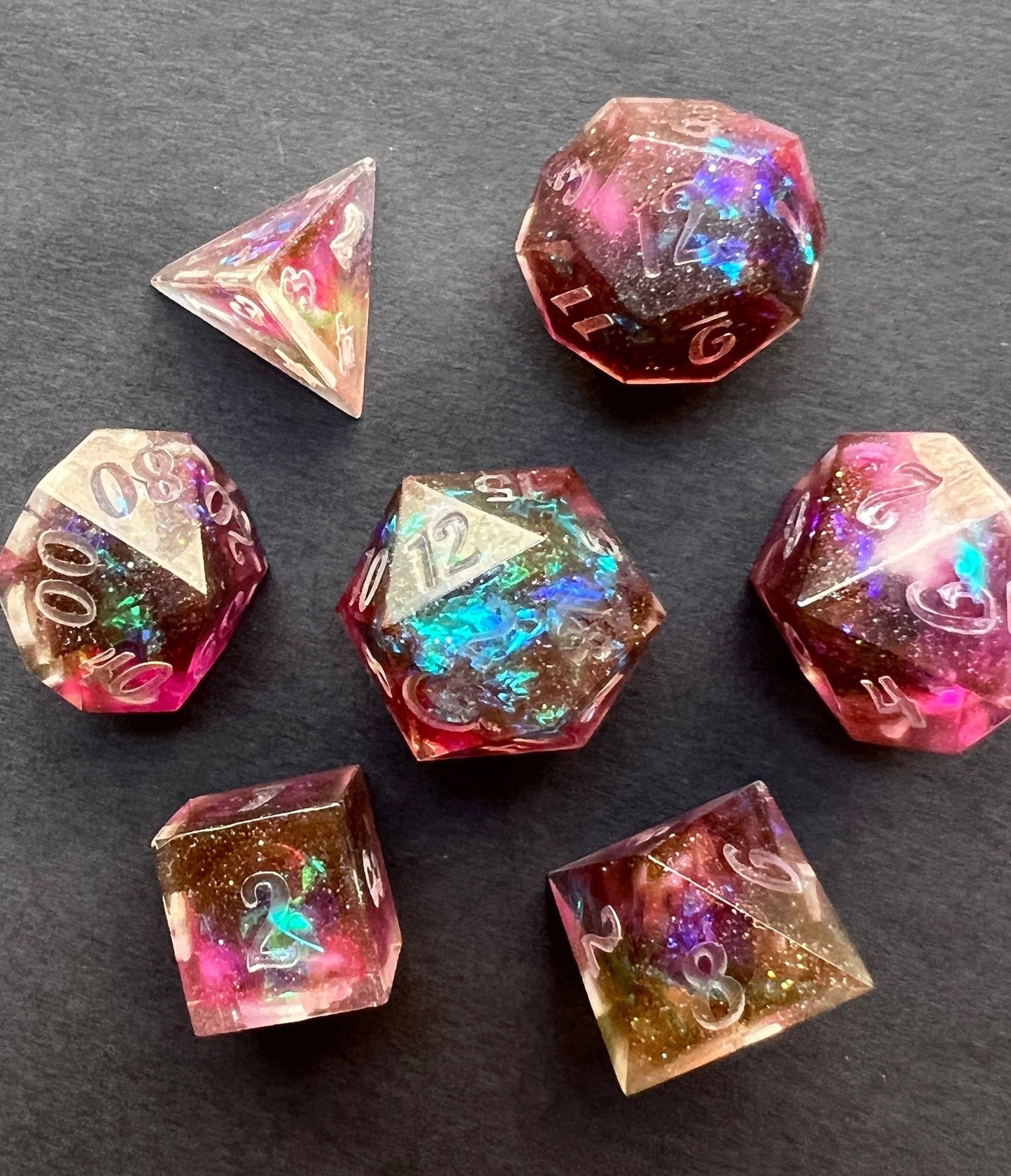 "Nebula's Glow" 7pc Dice Set