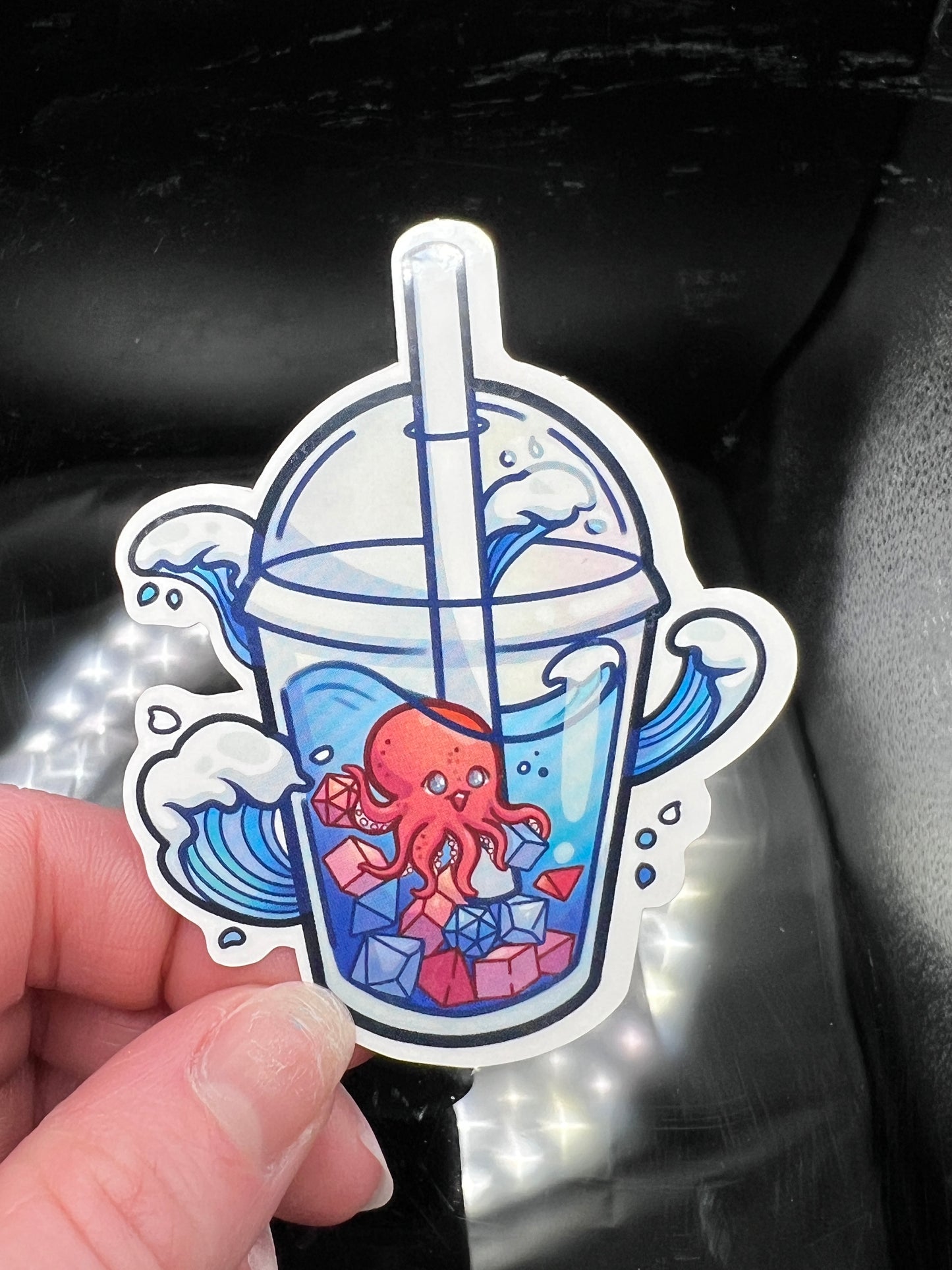 Baby Kraken Dice Boba Sticker