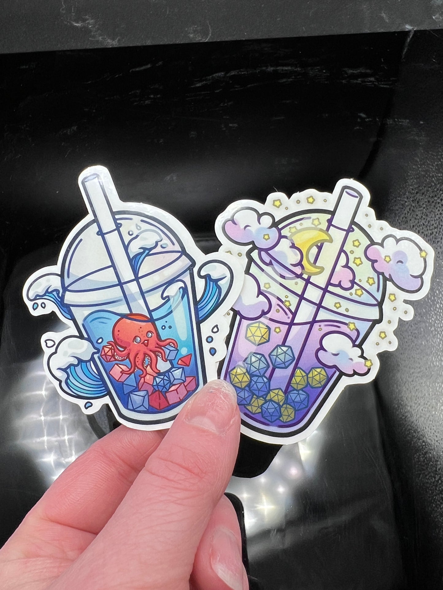 Baby Kraken Dice Boba Sticker