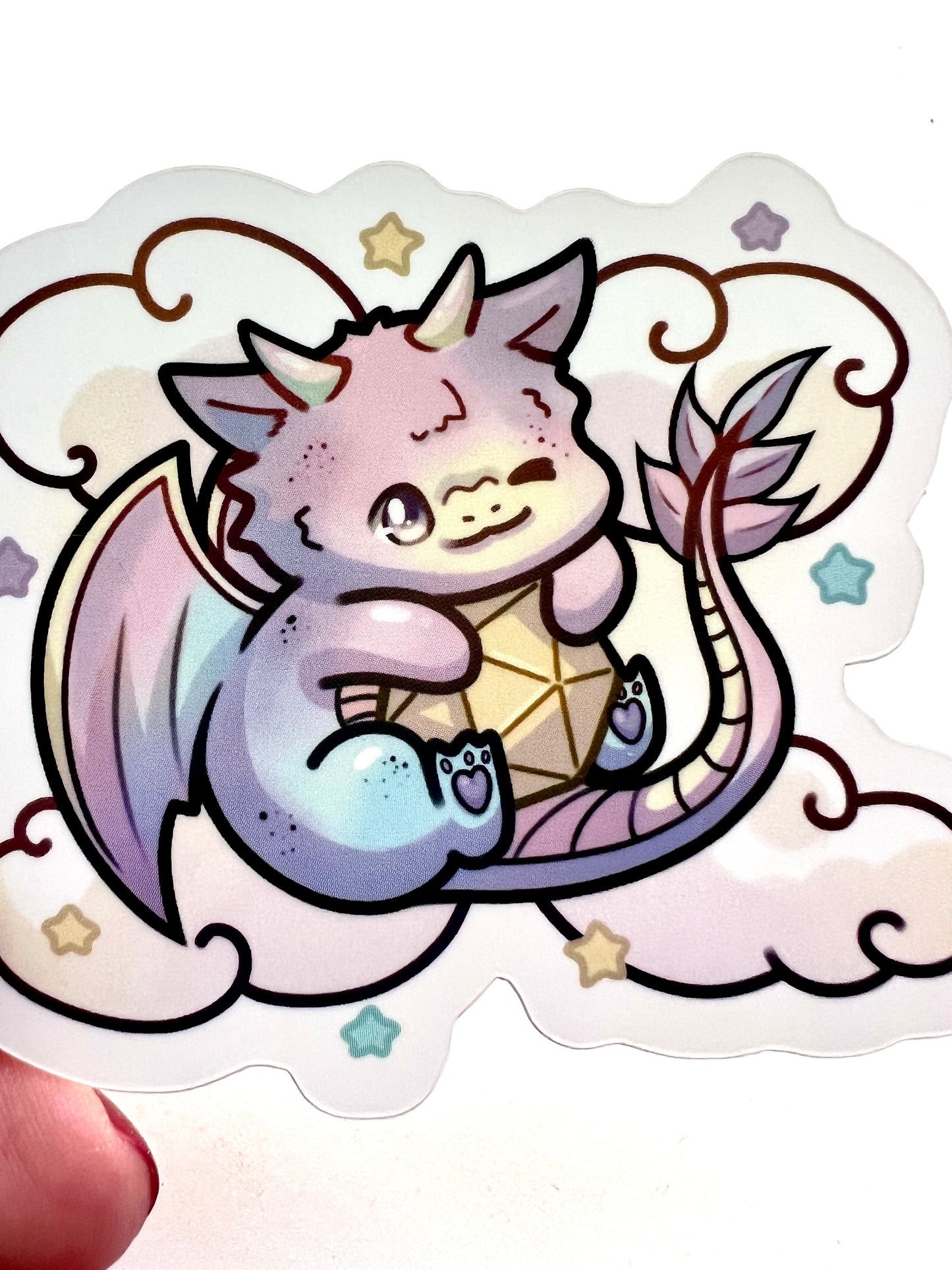 Rainbow Chibi Dragon Sticker