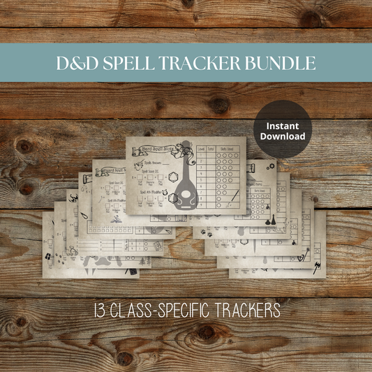 Spell Tracker Bundle - Instant Download