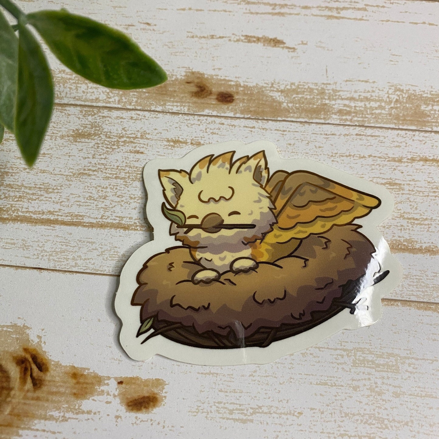 Baby Griffon in Nest Sticker