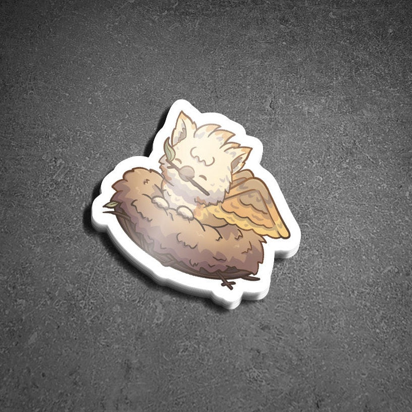 Baby Griffon in Nest Sticker