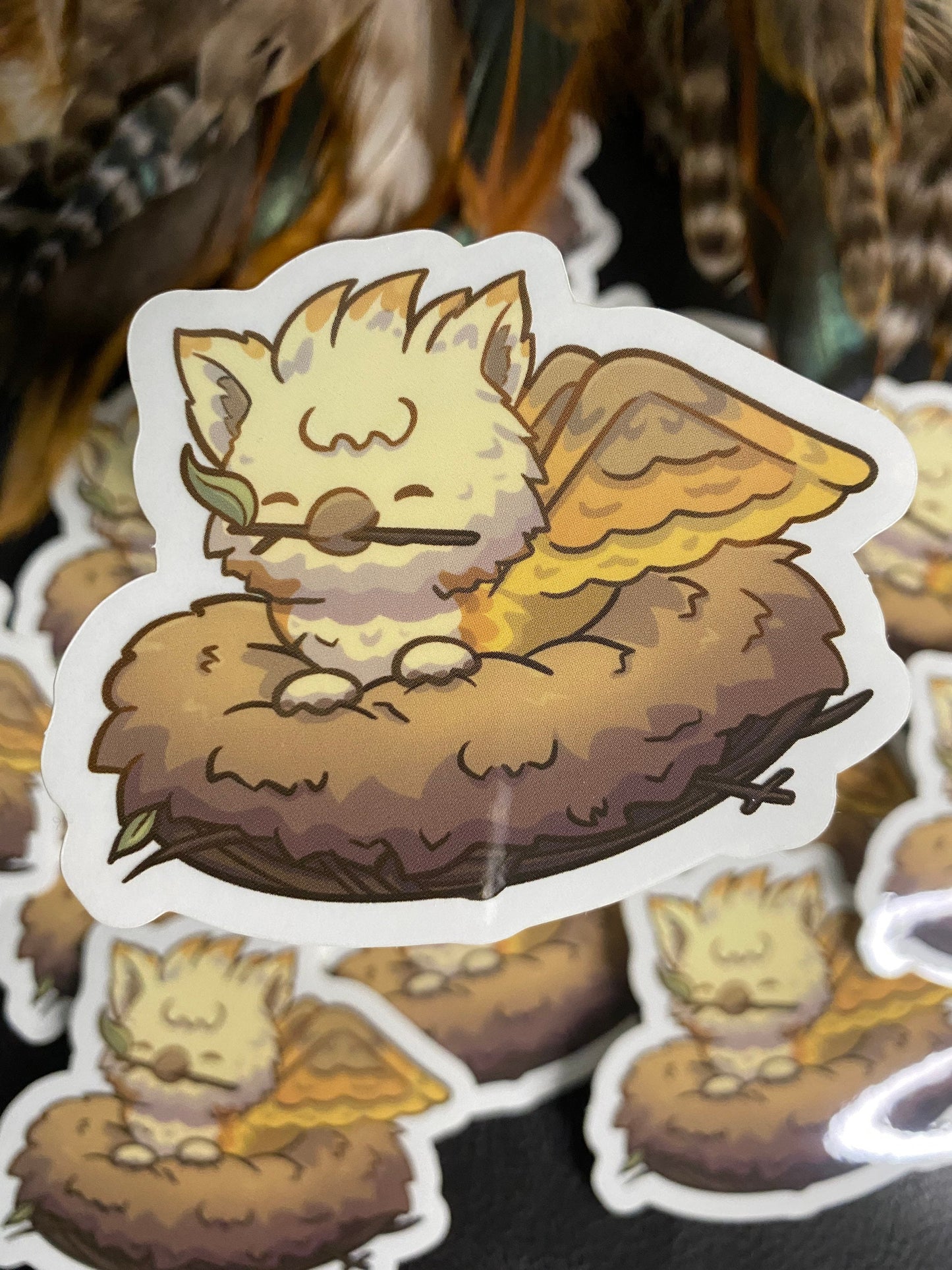 Baby Griffon in Nest Sticker