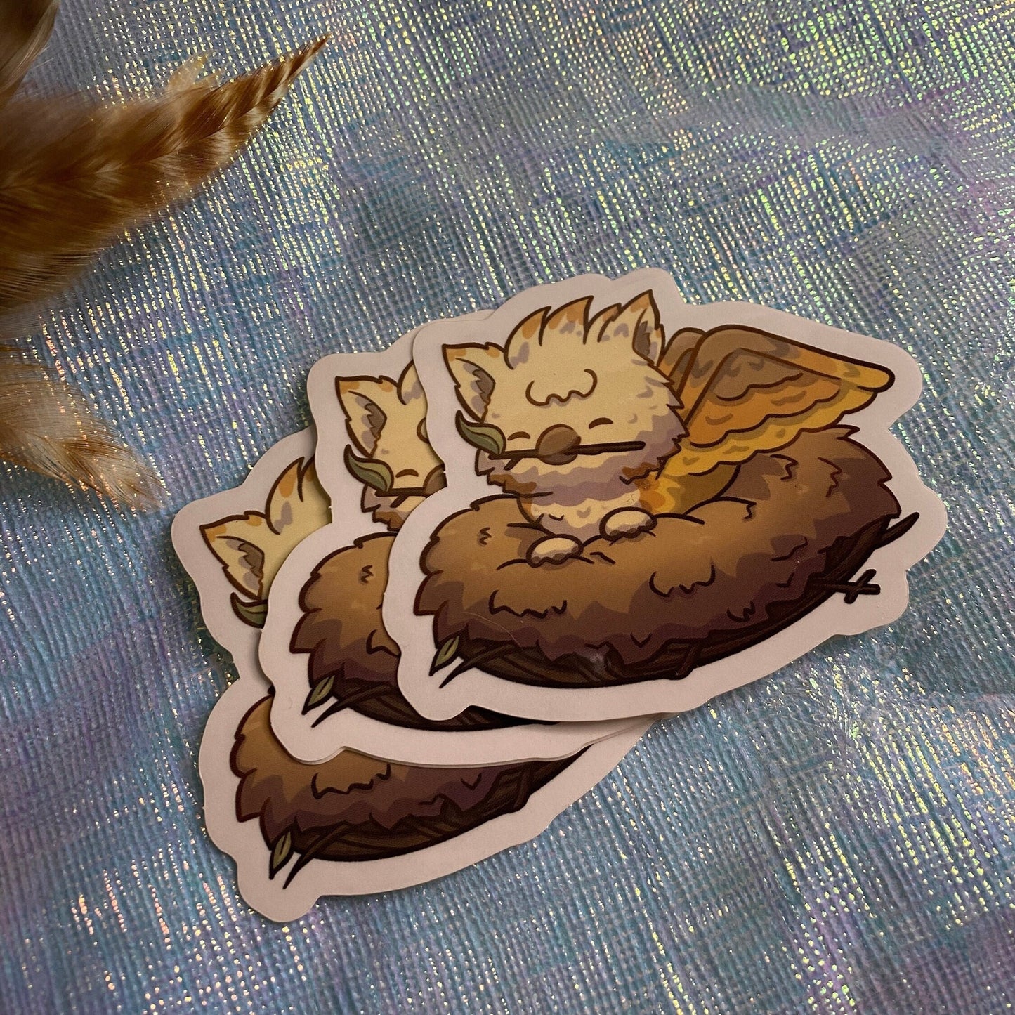 Baby Griffon in Nest Sticker