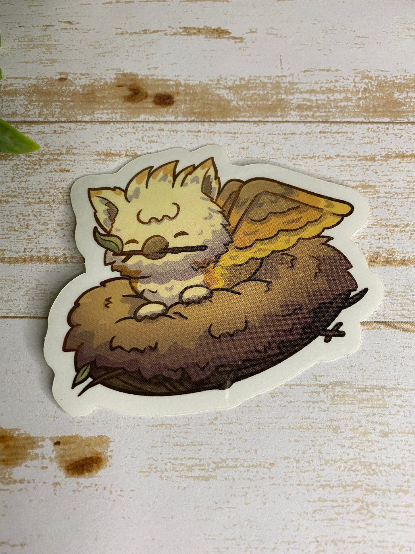 Baby Griffon in Nest Sticker