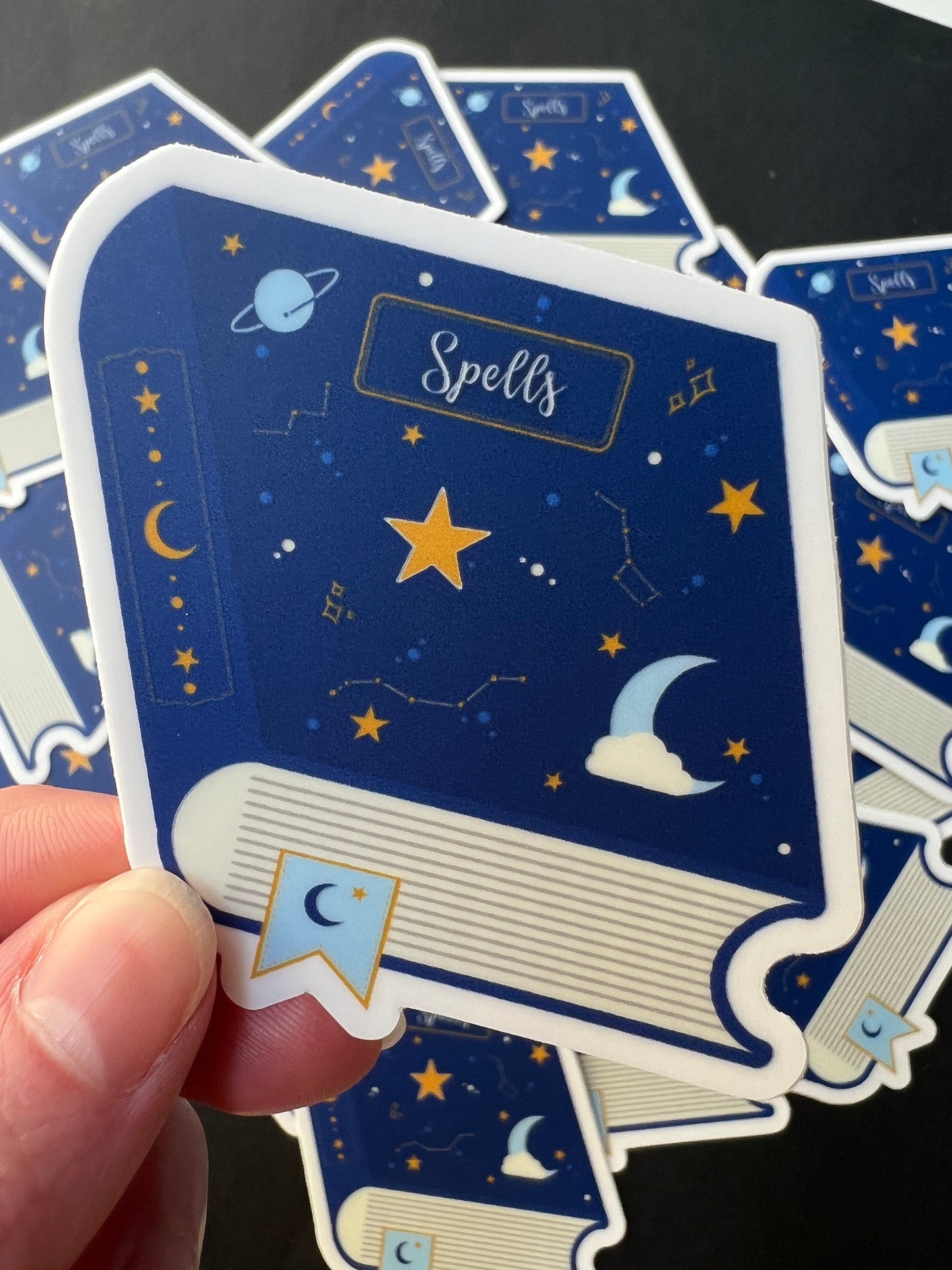 Midnight Spell Book Sticker