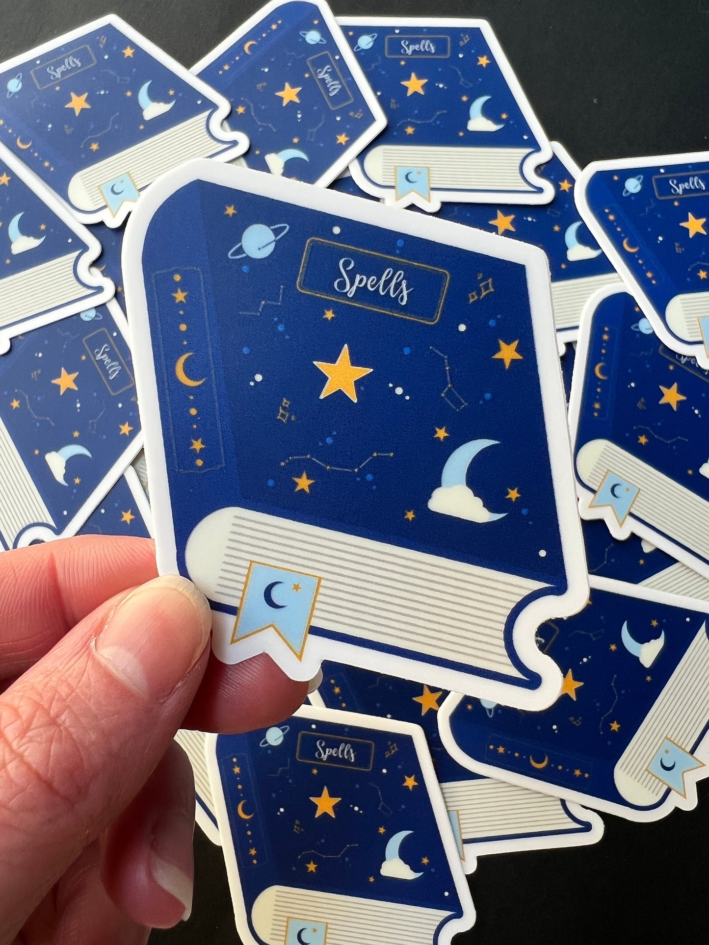 Midnight Spell Book Sticker