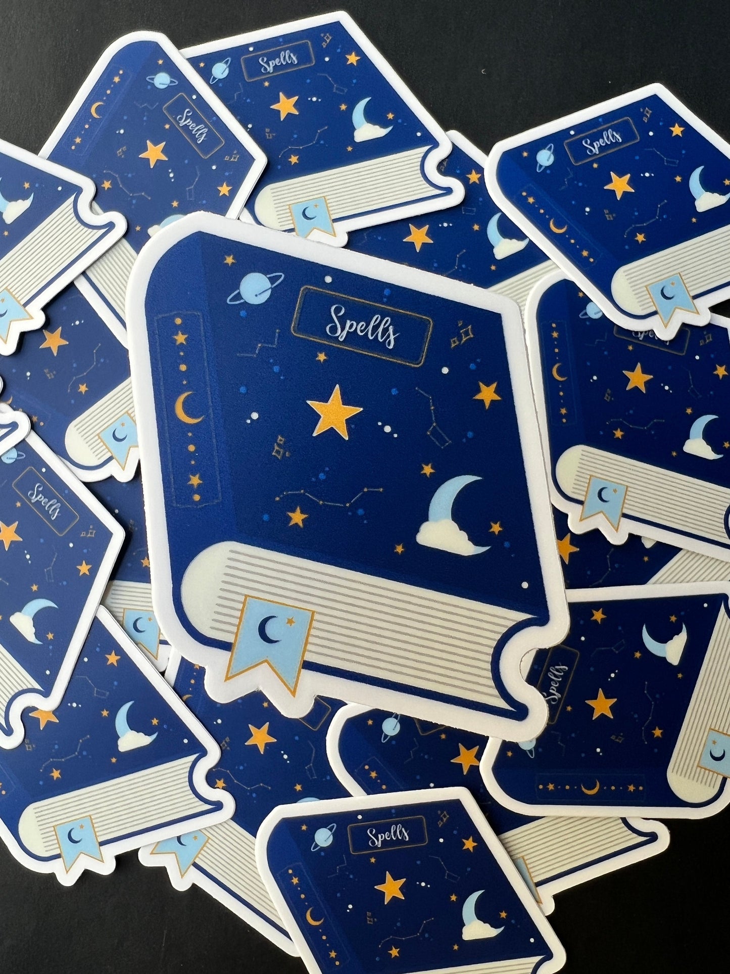 Midnight Spell Book Sticker