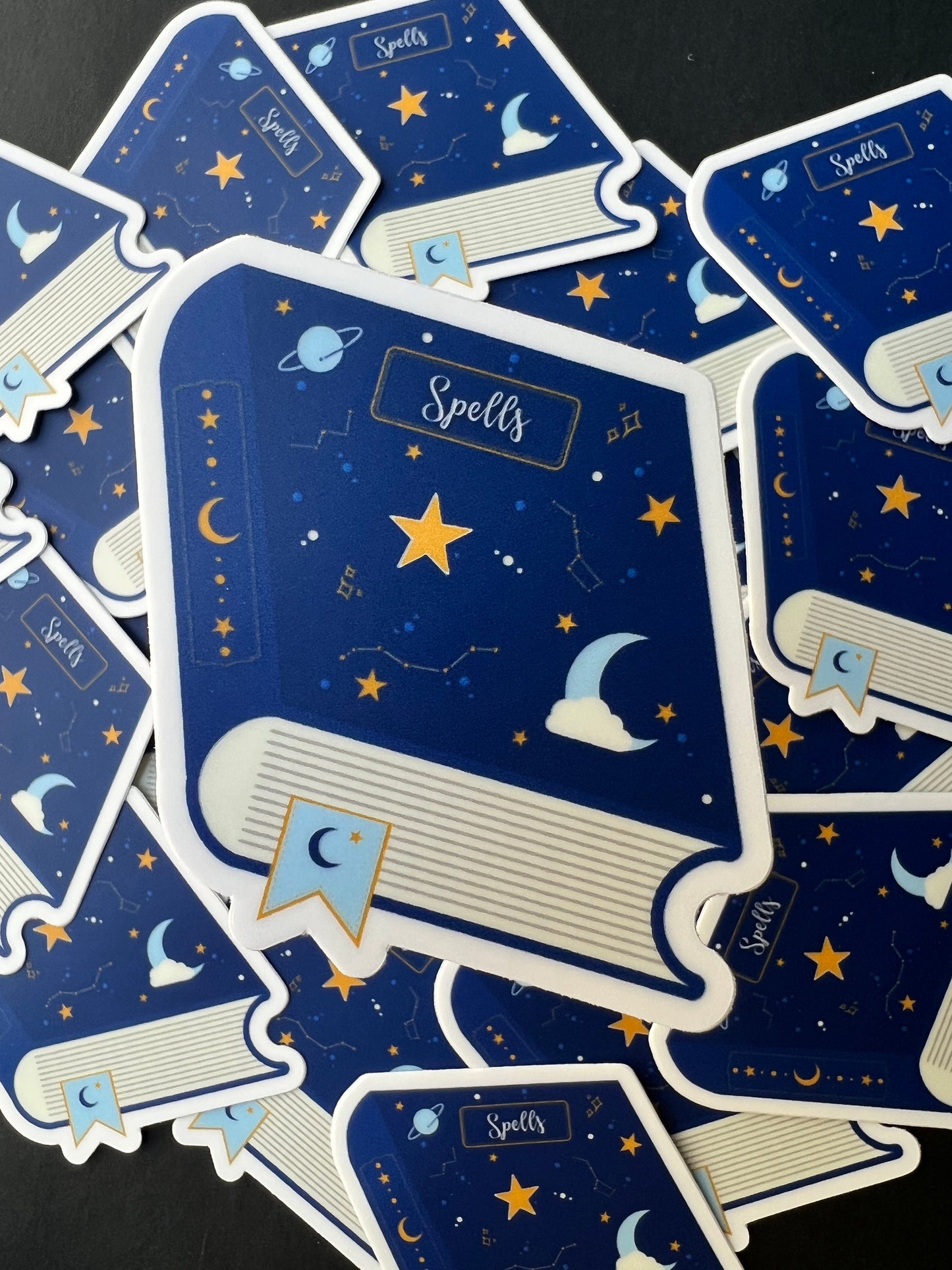 Midnight Spell Book Sticker