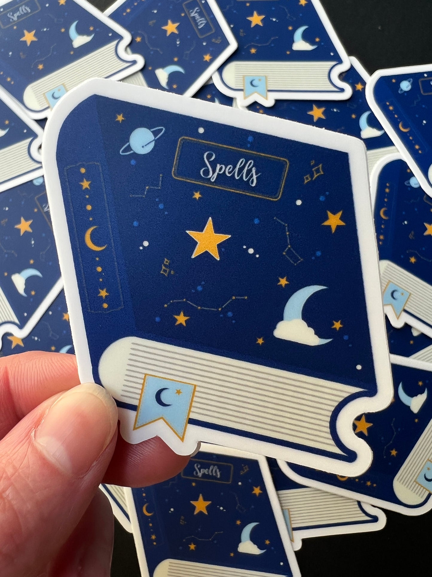 Midnight Spell Book Sticker