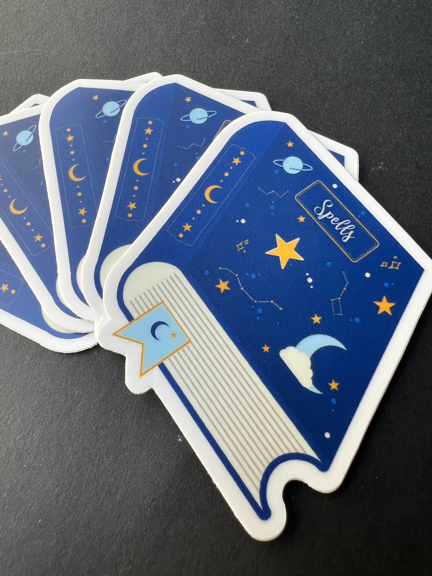 Midnight Spell Book Sticker