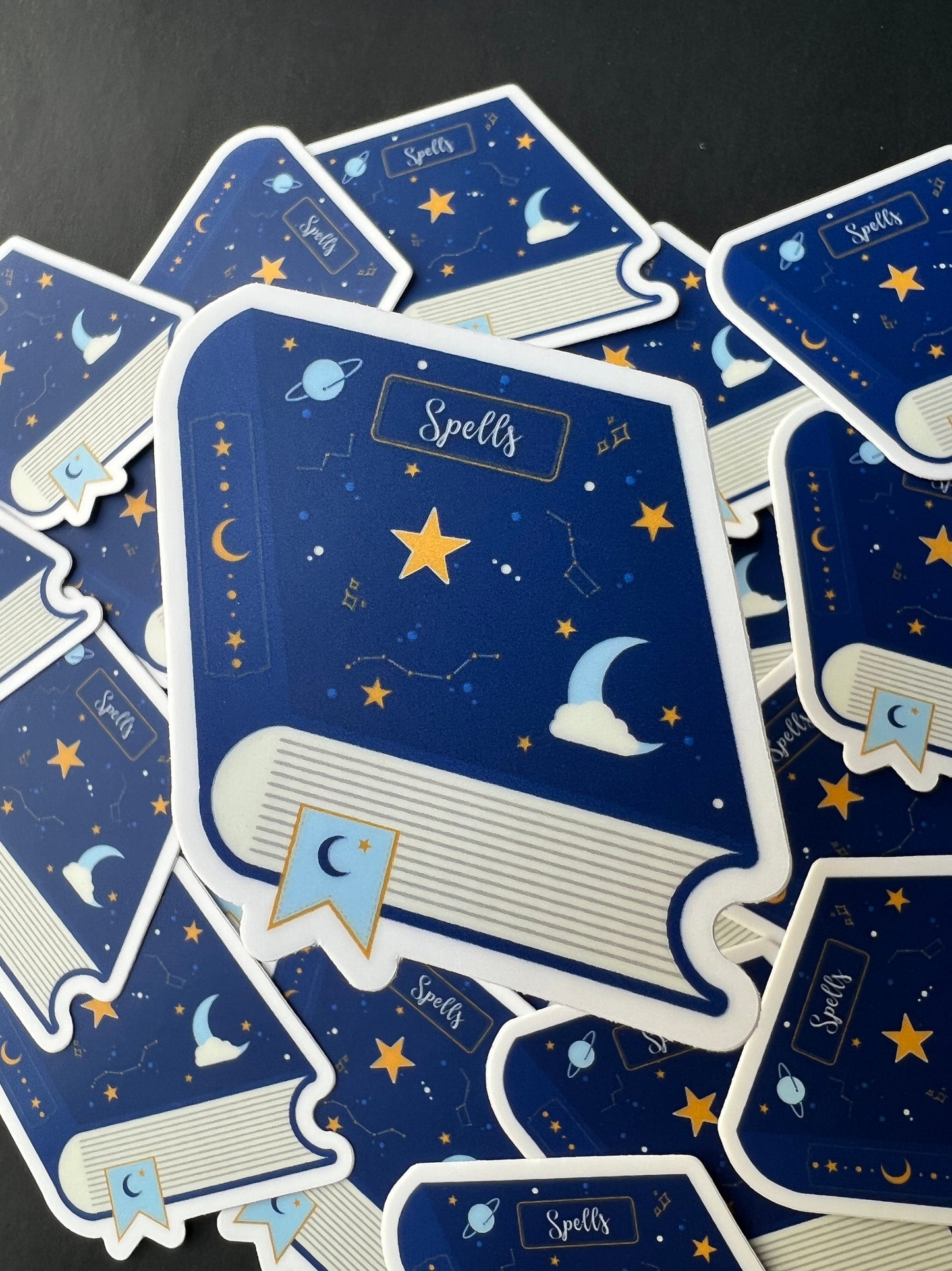 Midnight Spell Book Sticker