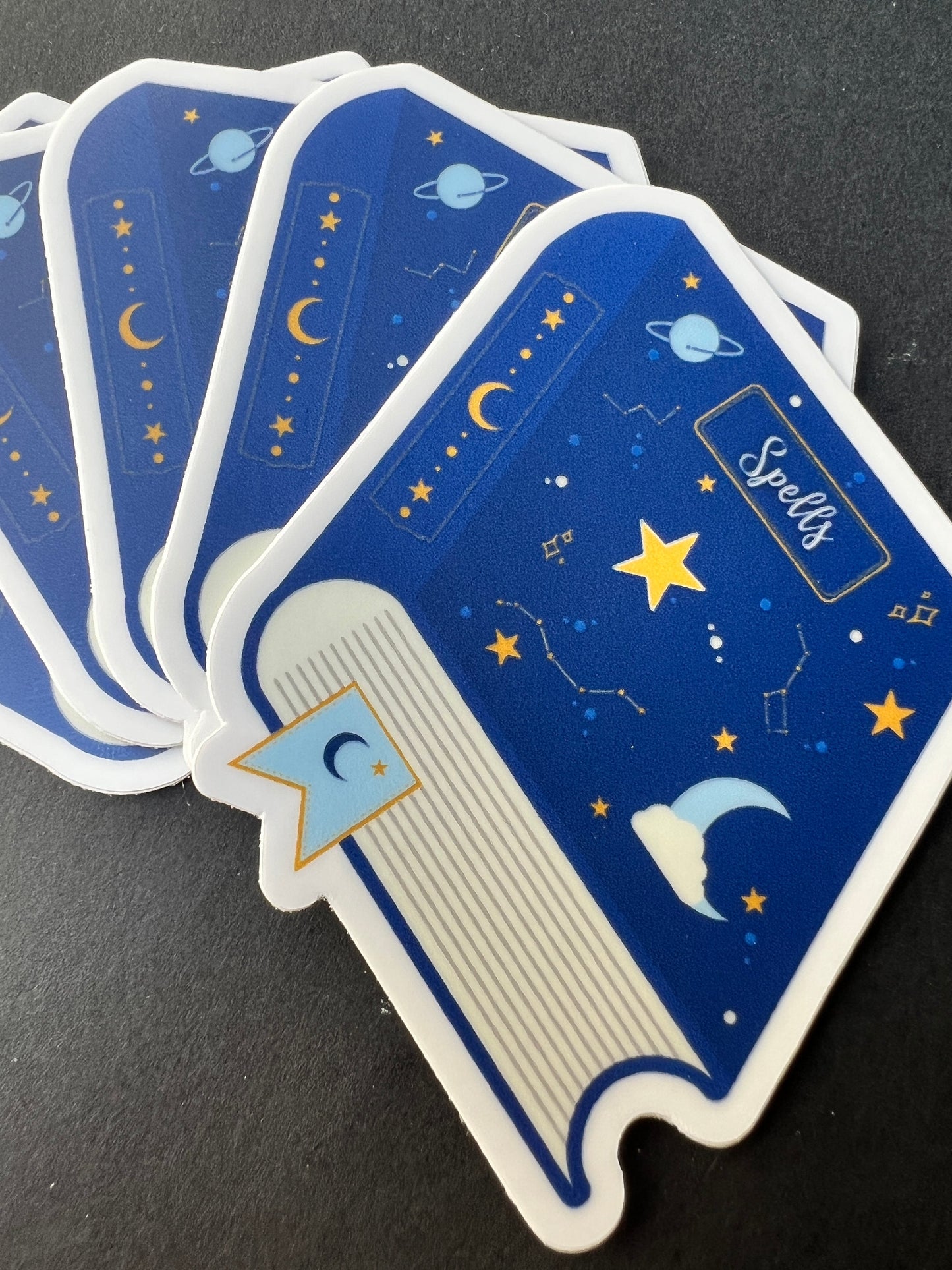 Midnight Spell Book Sticker